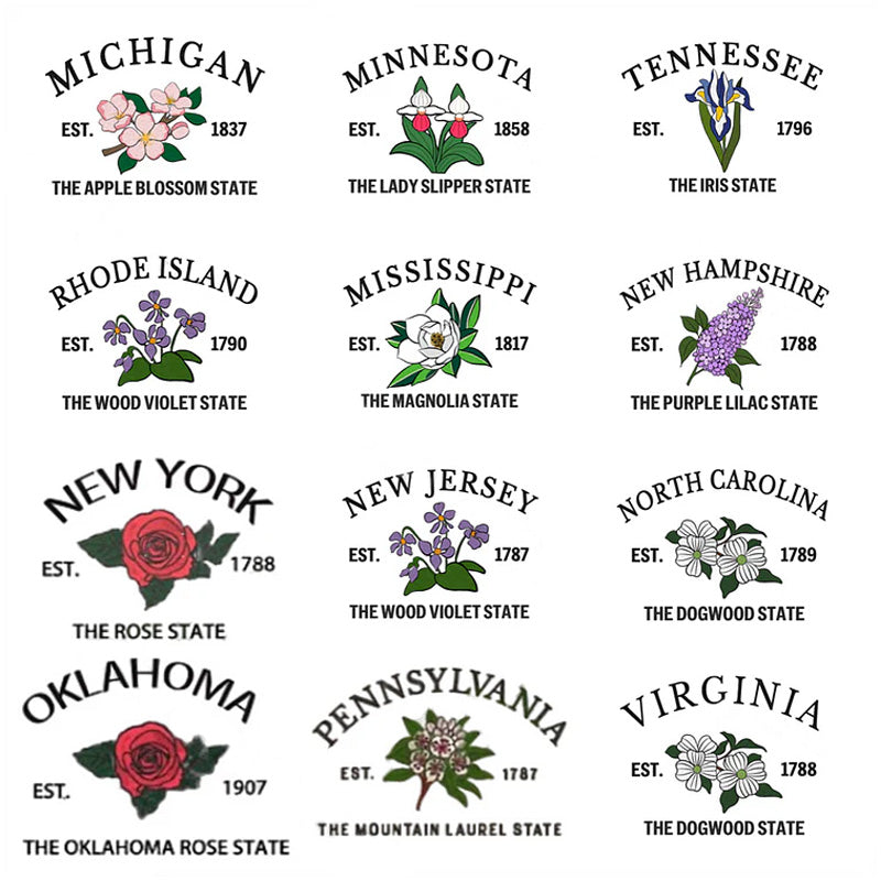 Custom Embroidered State Flower Sweatshirt
