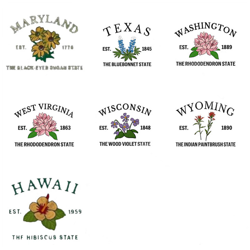 Custom Embroidered State Flower Sweatshirt