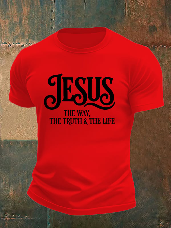 Men's JESUS THE WAY Printed T-Shirt
