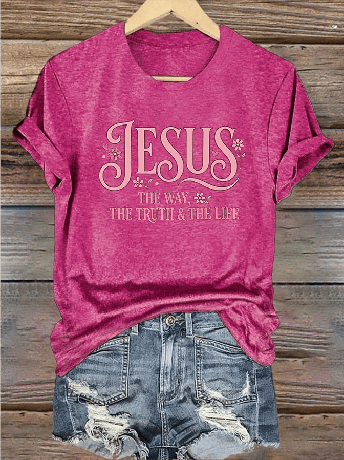 Women's JESUS THE WAY Printed T-Shirt