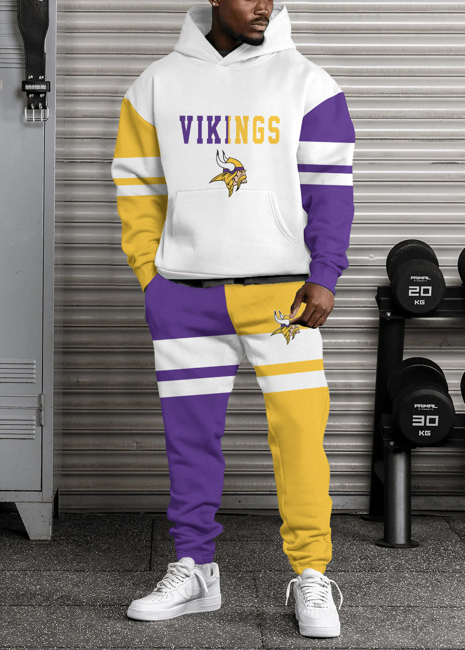Minnesota Vikings 3D Printed Pullover Hoodie And Sweatpant 2pcs Tracksuits