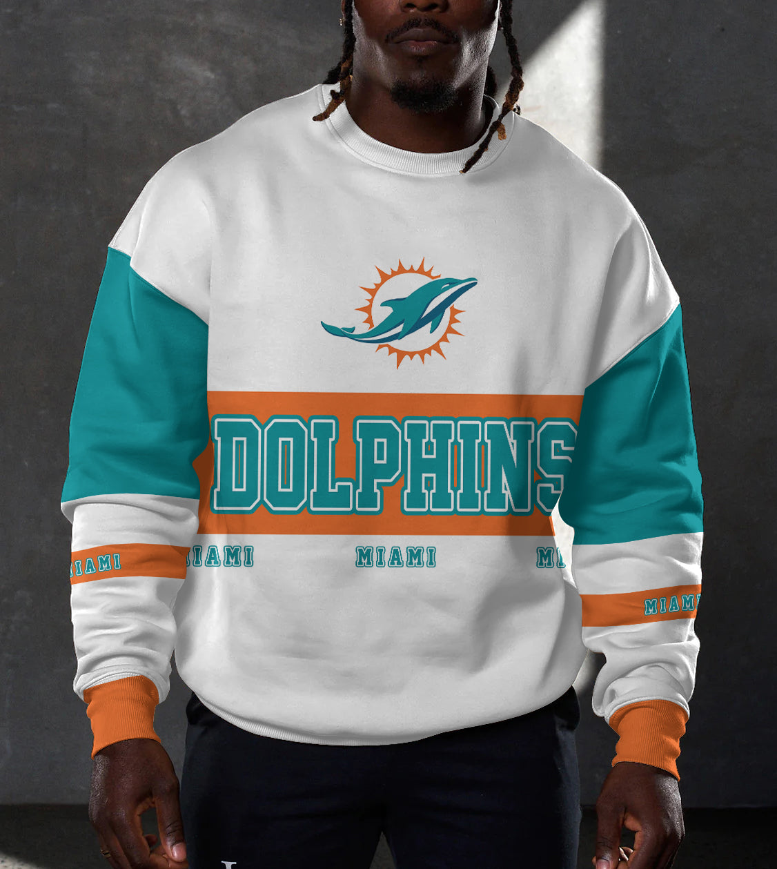 Miami Dolphins 3D Limited Edition Crew Neck sweatshirt
