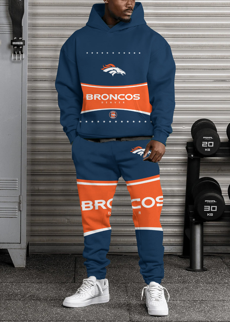 Denver Broncos 3D Printed Pullover Hoodie And Sweatpant 2pcs Tracksuits