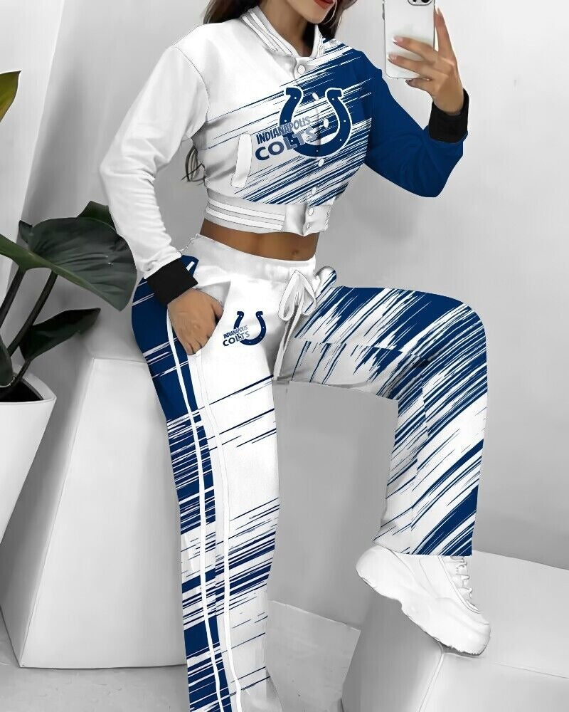 Indianapolis Colts 3D Printed Varsity Jacket Set