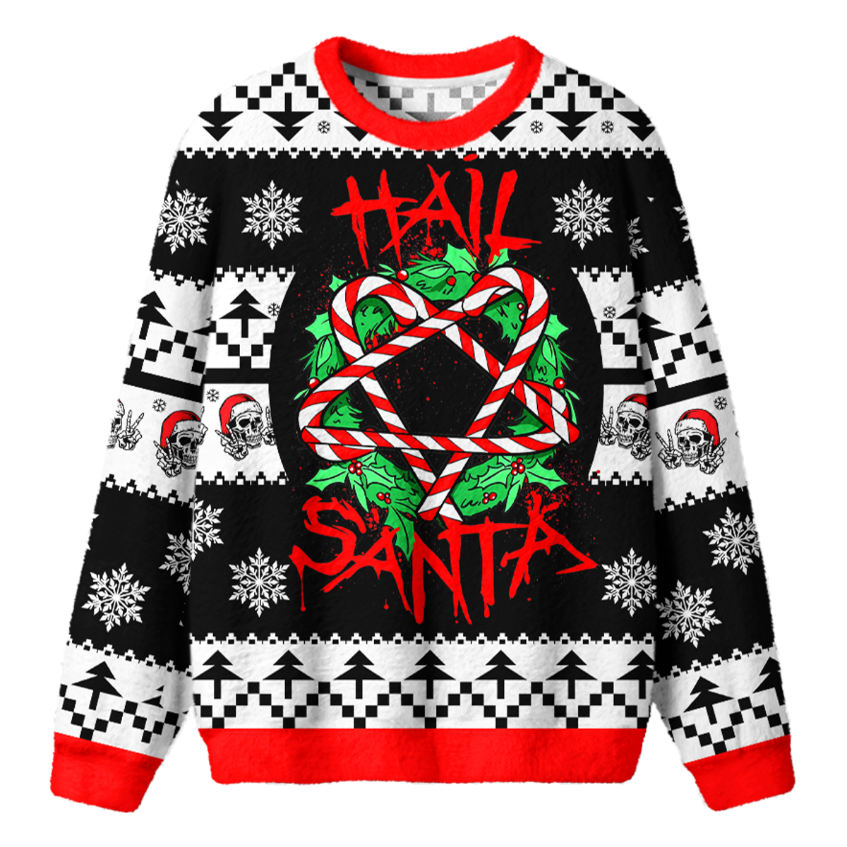 HAIL SANTA UGLY CHRISTMAS SWEATSHIRT — image 1