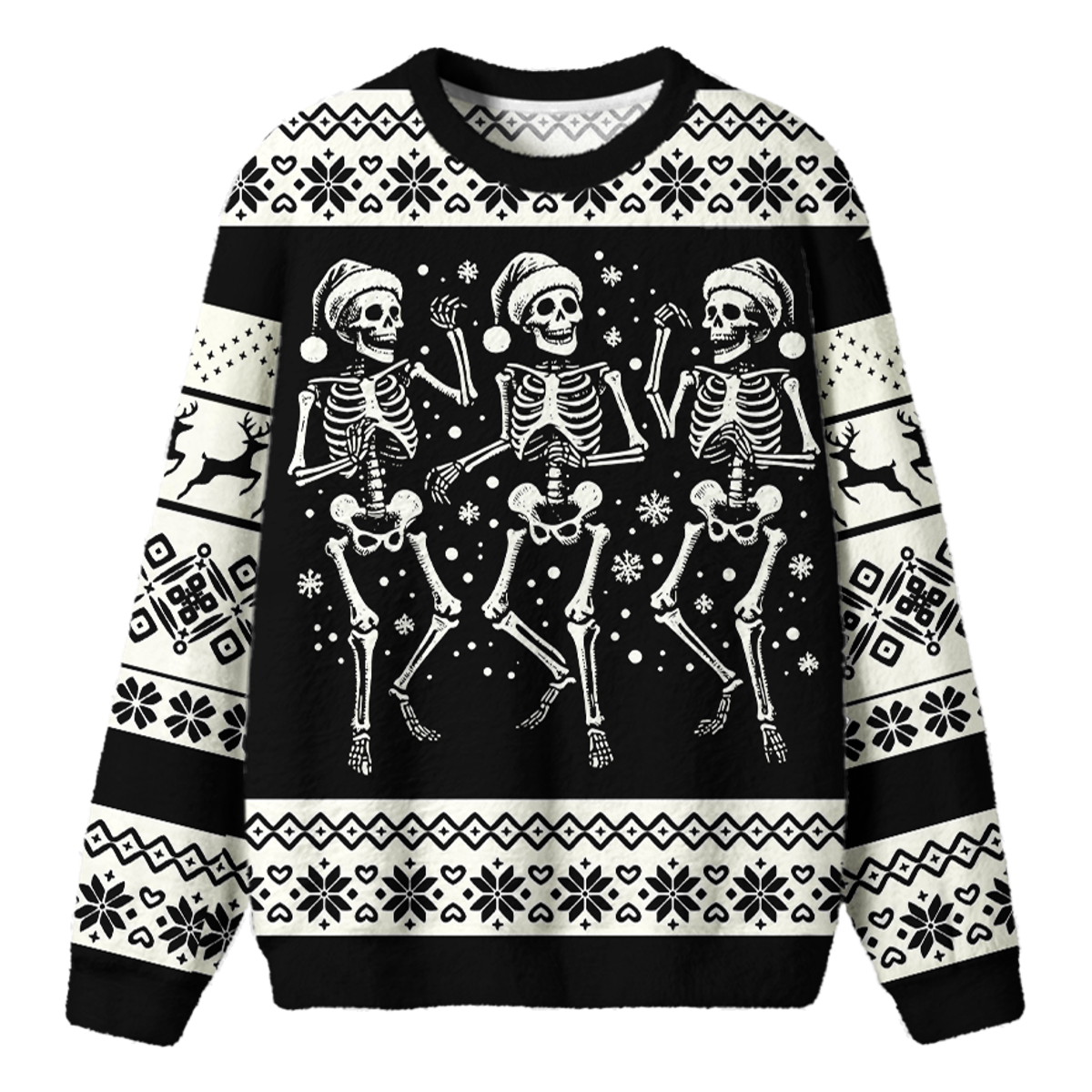 SKELETON UGLY CHRISTMAS SWEATSHIRT — image 1