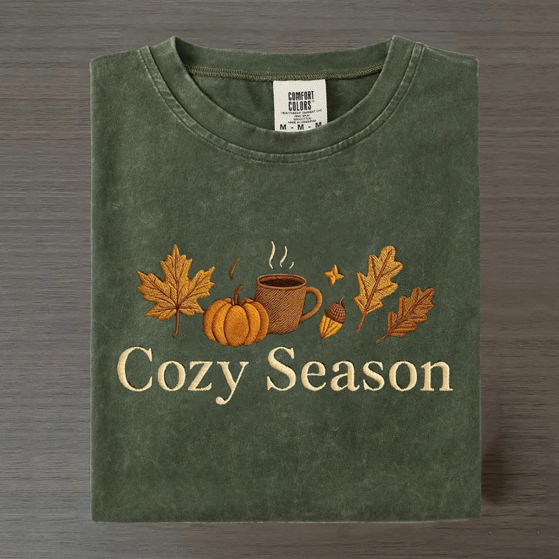 Cozy Season Embroidered T-Shirt