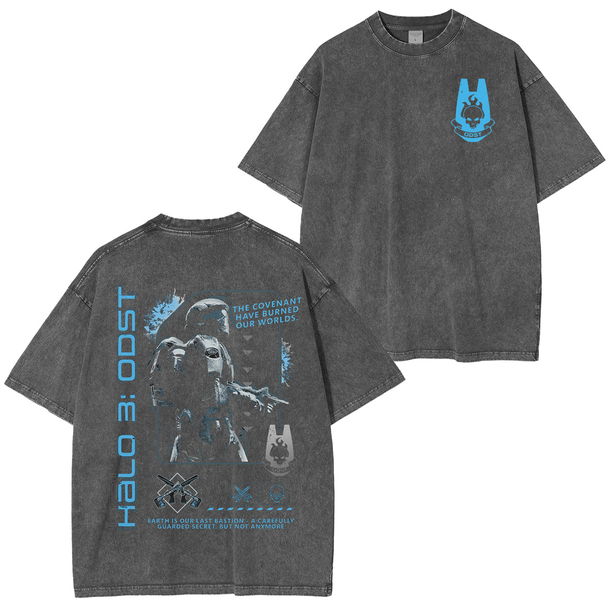 The Rockie Halo 3: ODST game 2 Sides Unisex Wahsed T-Shirt