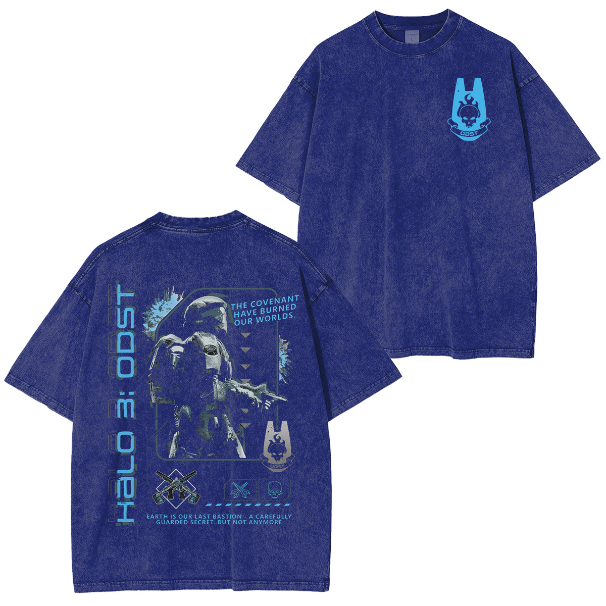 The Rockie Halo 3: ODST game 2 Sides Unisex Wahsed T-Shirt