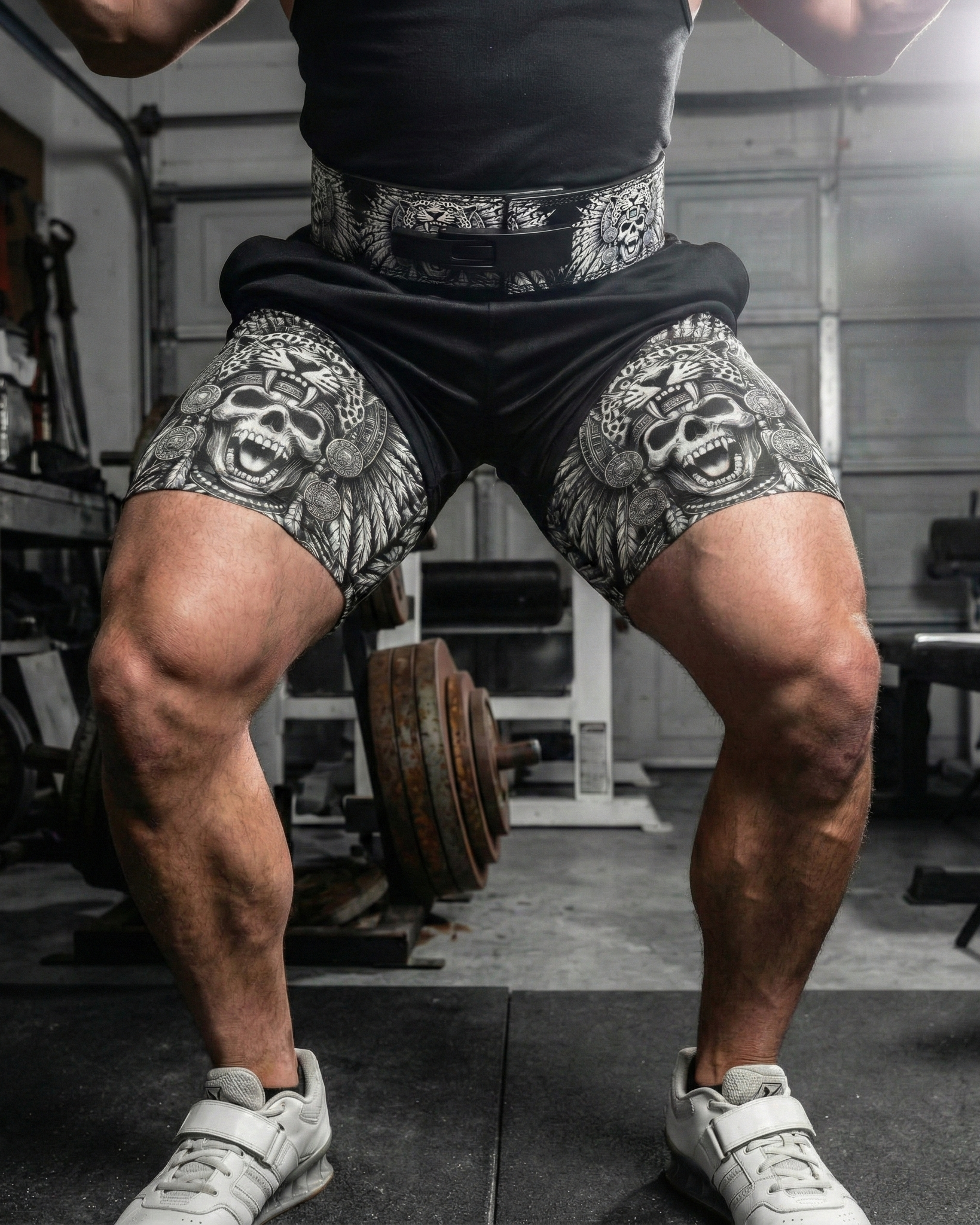 Aztec Warrior Gym Shorts & Washed Tee Combo
