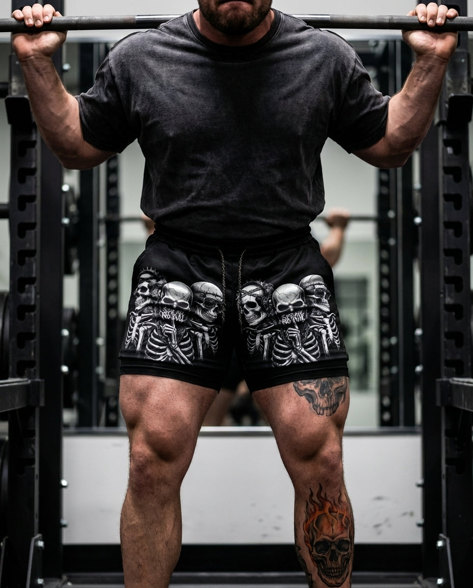 See No Evil, Hear No Evil, Speak No Evil Performance Shorts Breathable 11511