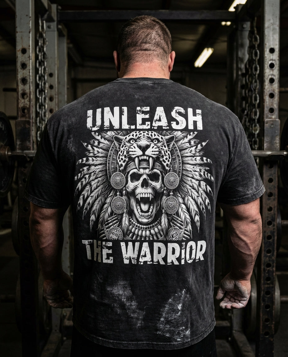Aztec Warrior Gym Shorts & Washed Tee Combo