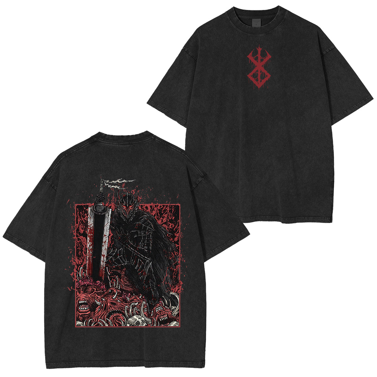 Guts Cursed Armor Grim Unisex Washed T-Shirt