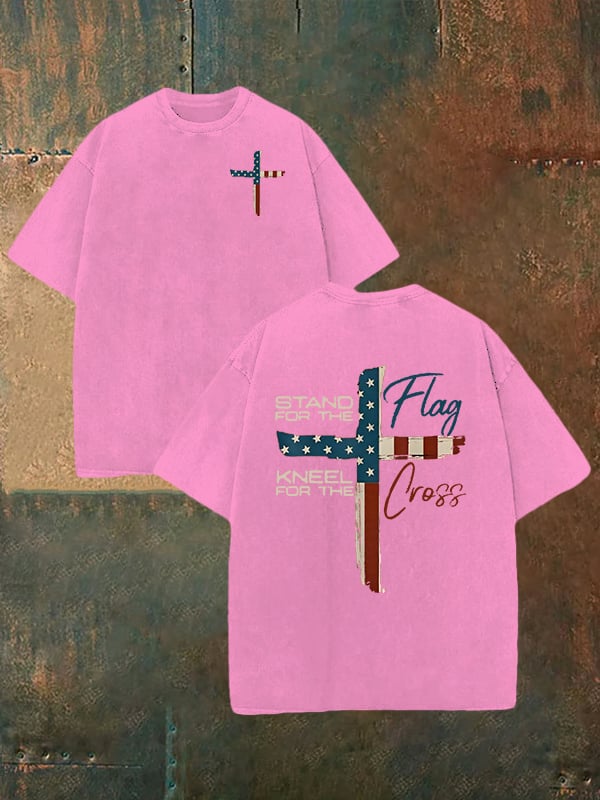 Unisex STAND FOR THE KNEEL FOR THE Print Washable T-shirt