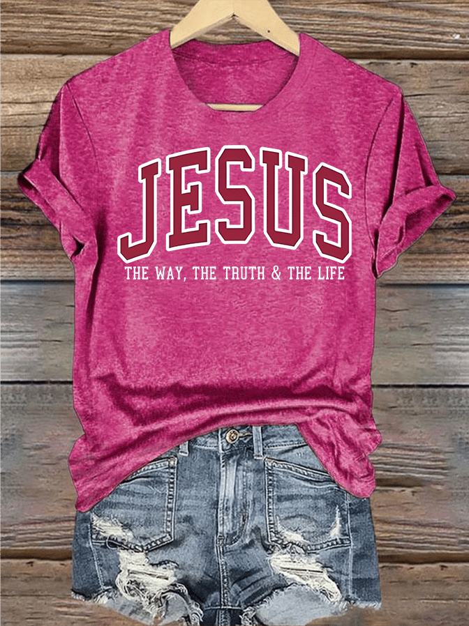 Women's JESUS THE WAY, THE TRUTH & THE LIFE printed T-shirt