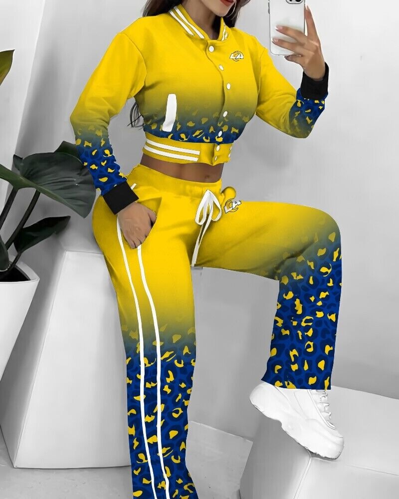 Los Angeles Rams 3D Printed Varsity Jacket Set