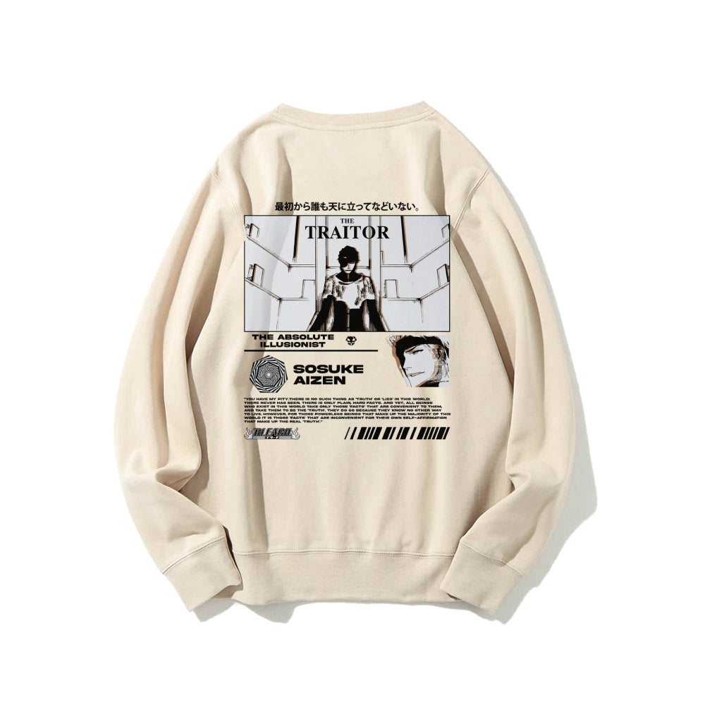 Sosuke Aizen Bleach | White Sweatshirt TYBW
