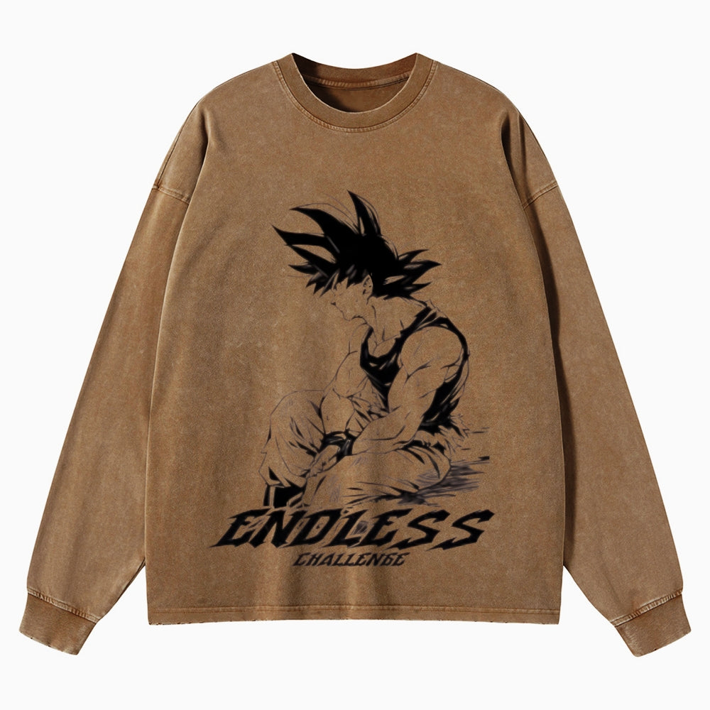 Unisex Crewneck Washed Sweatshirt|GOKU