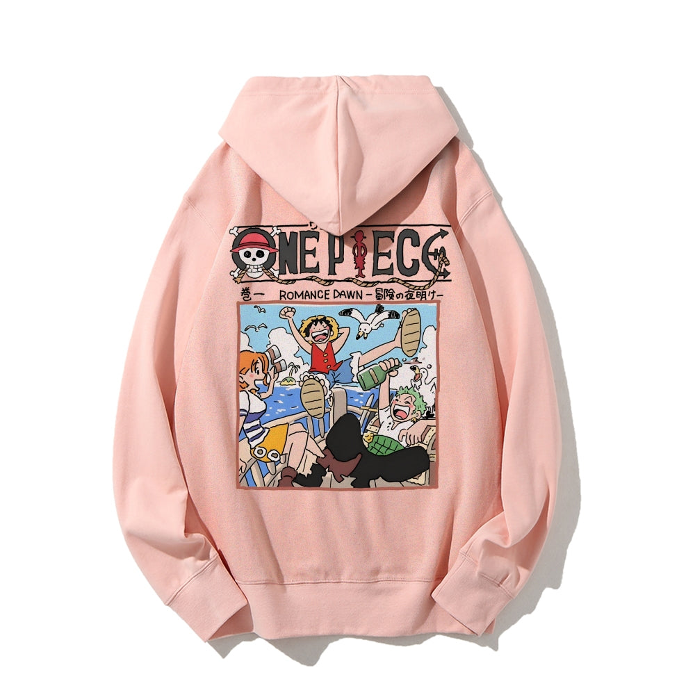 Unisex pure cotton hoodid sweatshirt Luffy