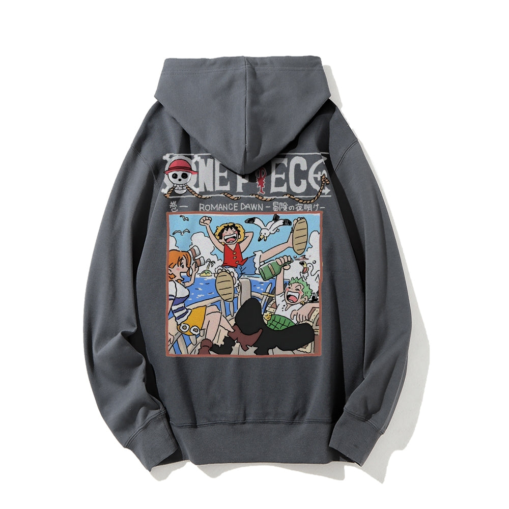 Unisex pure cotton hoodid sweatshirt Luffy