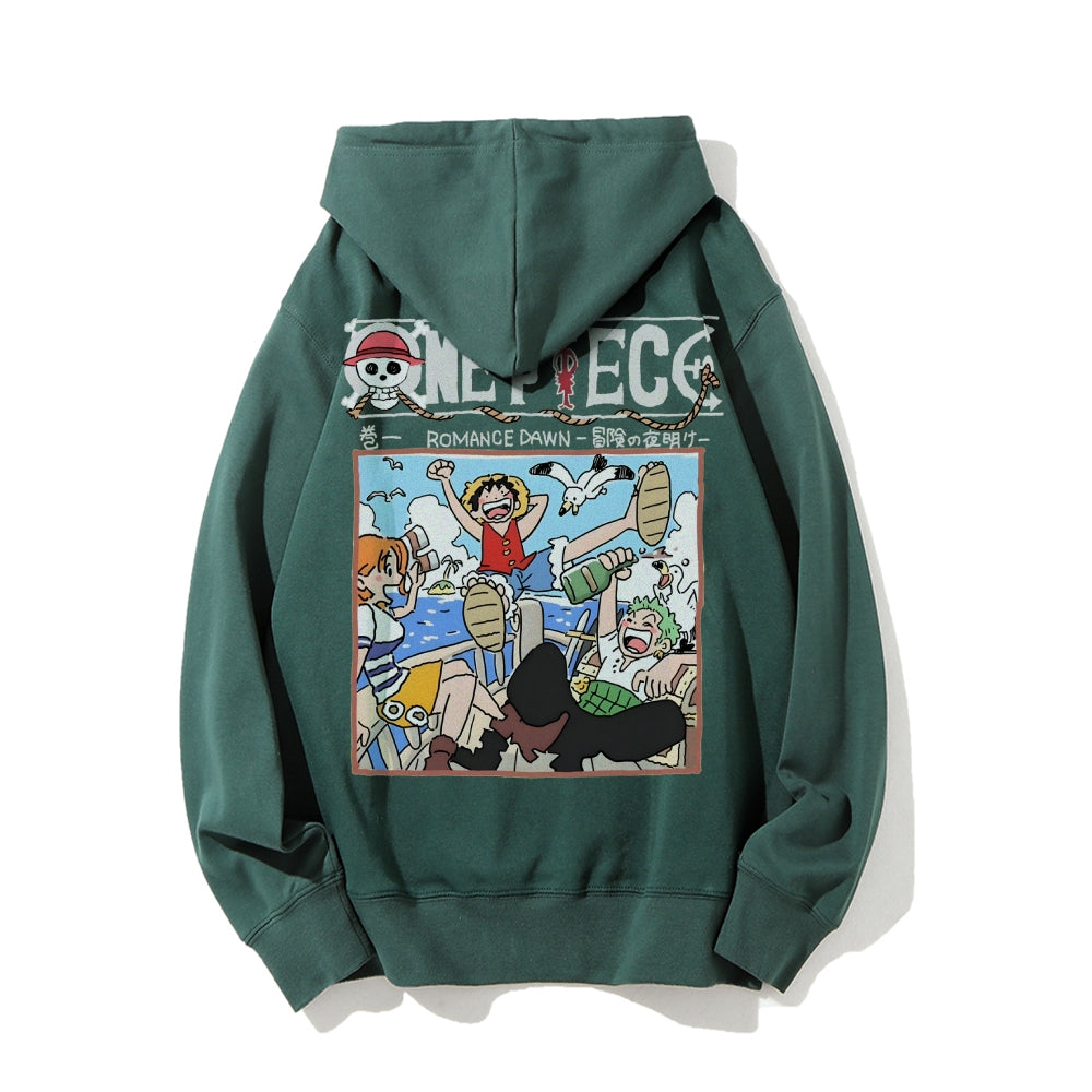 Unisex pure cotton hoodid sweatshirt Luffy