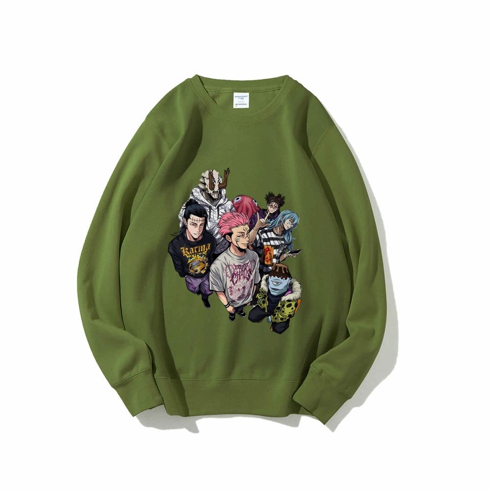Casual Crewneck Sweatshirt Jujutsu Kaisen