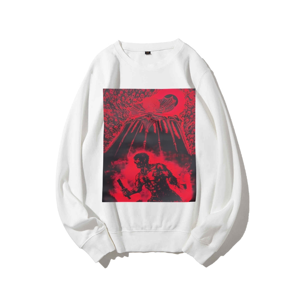 Casual Crewneck Sweatshirt Berserk