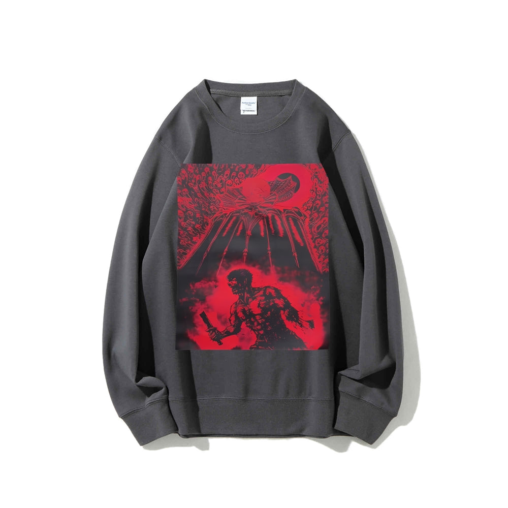 Casual Crewneck Sweatshirt Berserk