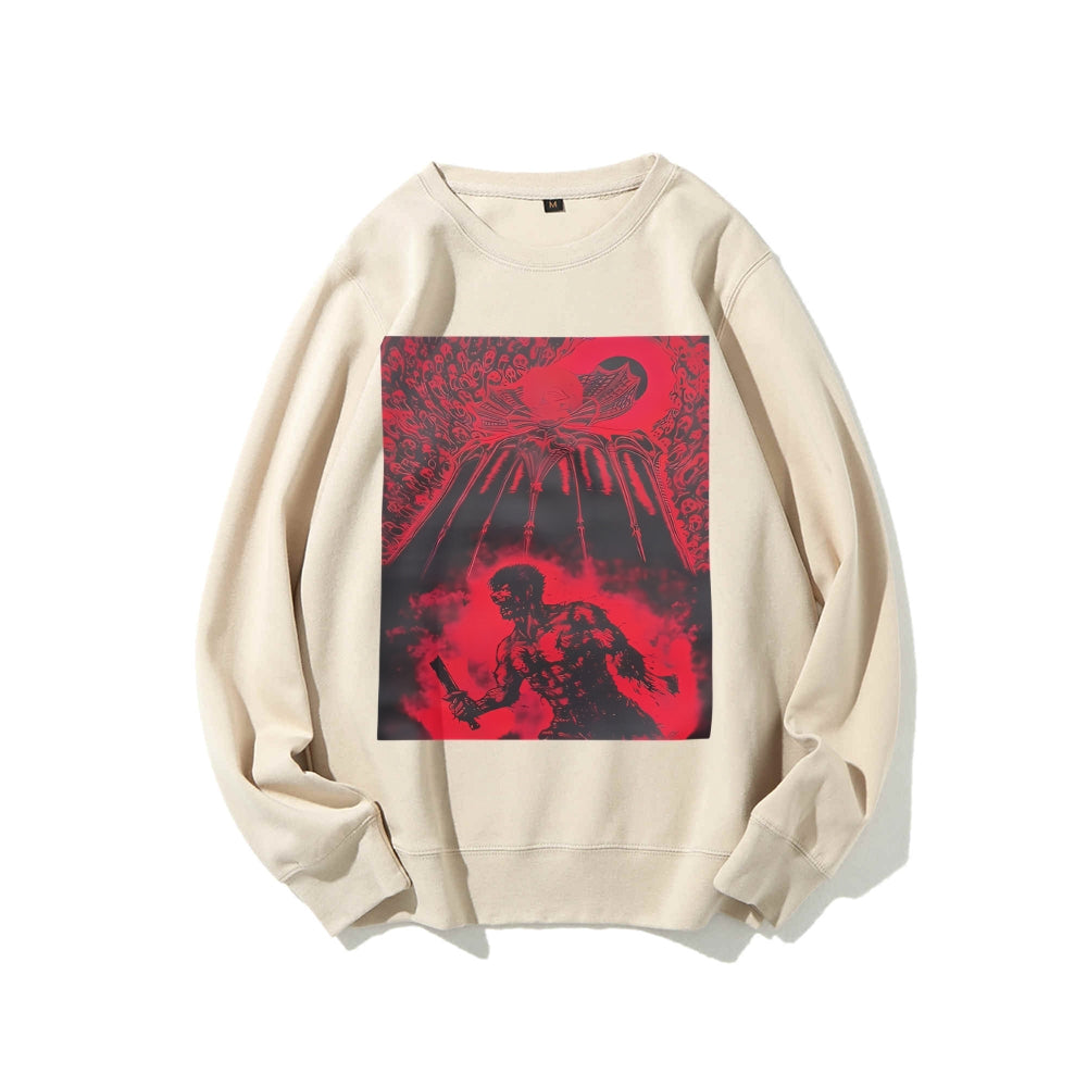 Casual Crewneck Sweatshirt Berserk