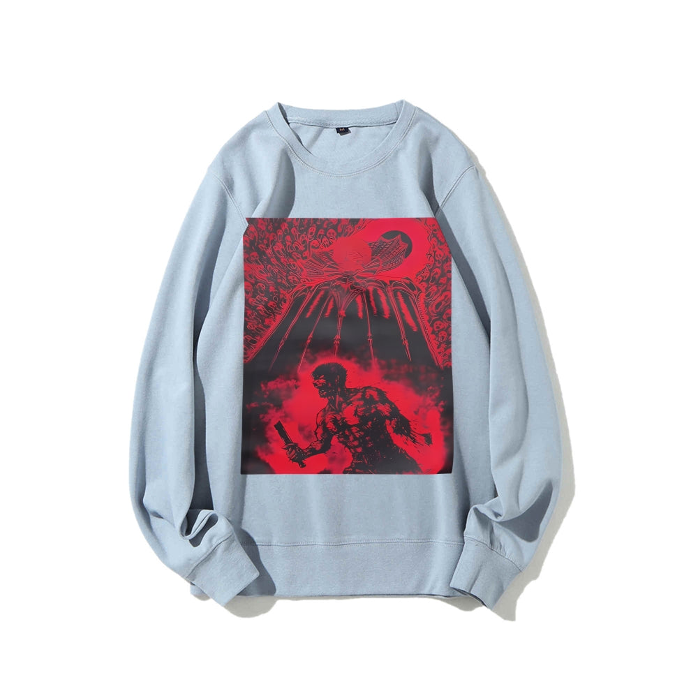 Casual Crewneck Sweatshirt Berserk