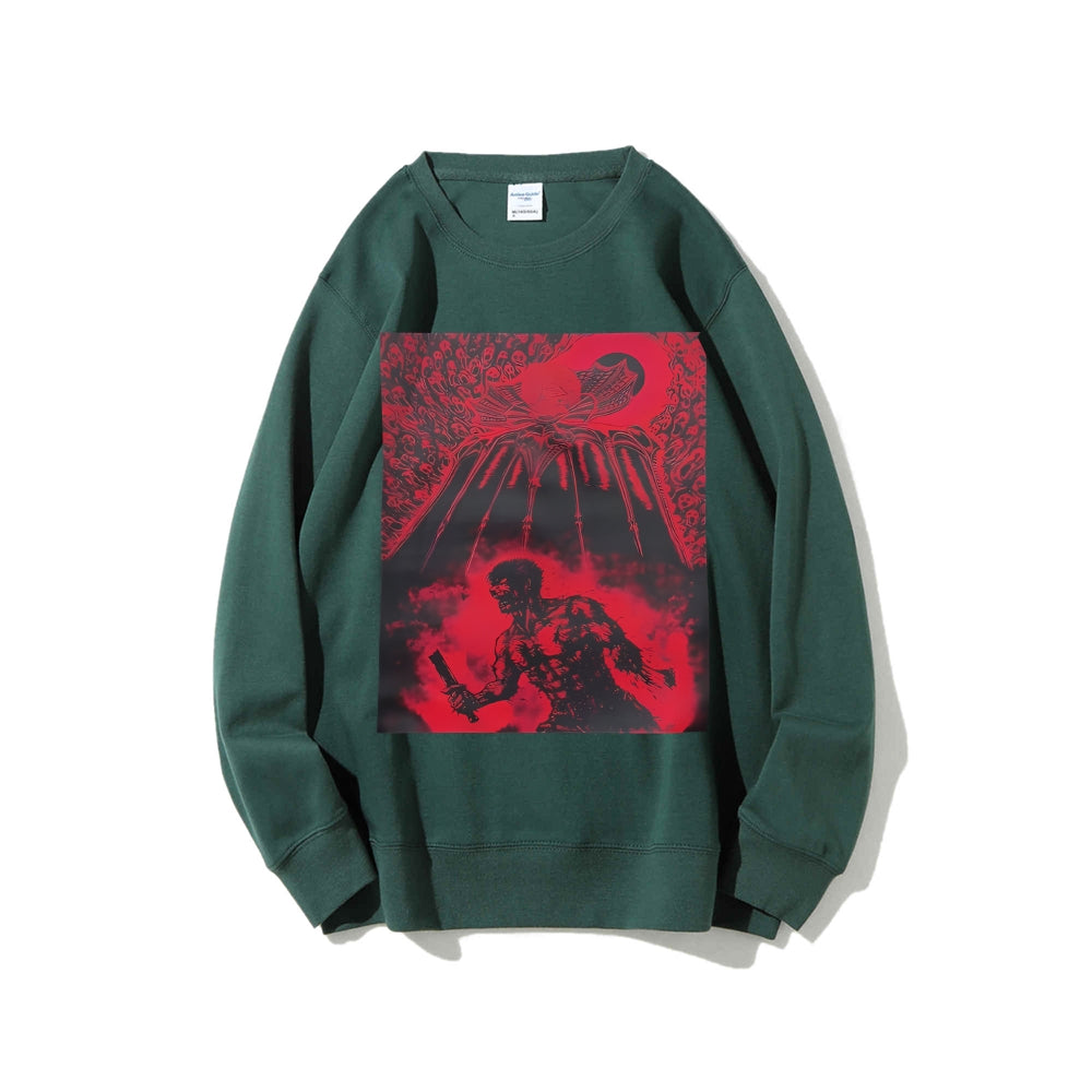 Casual Crewneck Sweatshirt Berserk