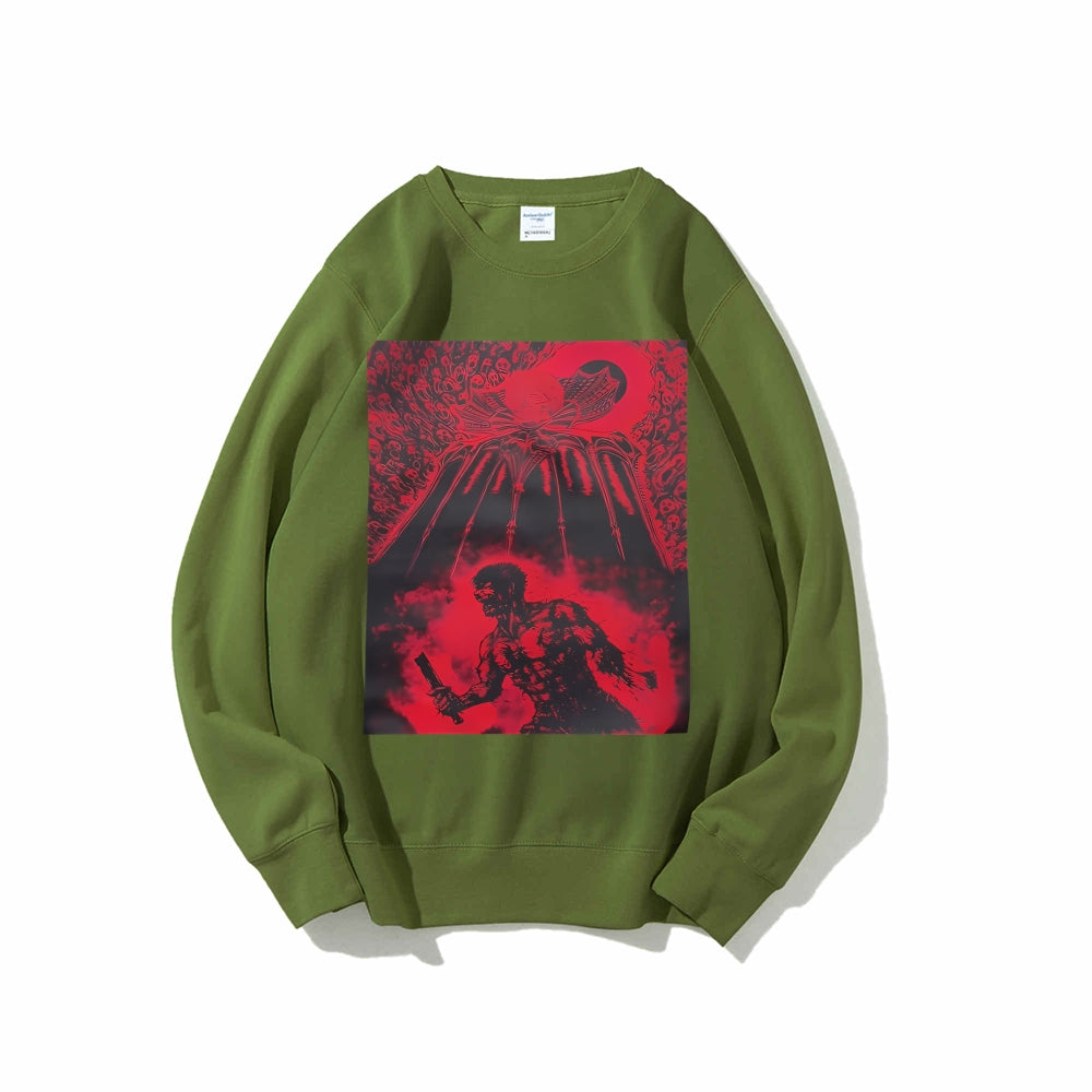 Casual Crewneck Sweatshirt Berserk