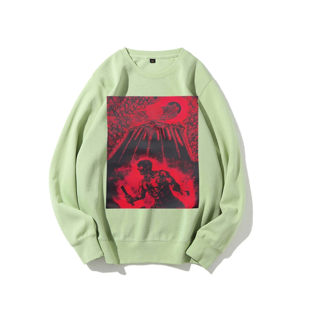 Casual Crewneck Sweatshirt Berserk