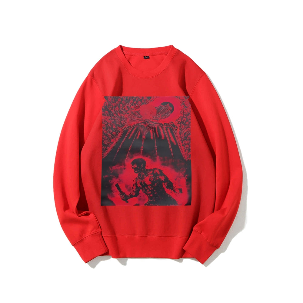 Casual Crewneck Sweatshirt Berserk