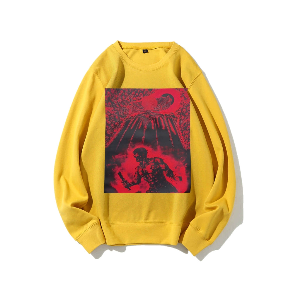 Casual Crewneck Sweatshirt Berserk