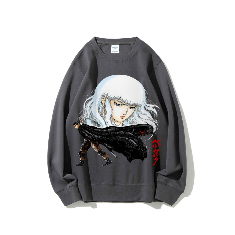 Casual Crewneck Sweatshirt Berserk