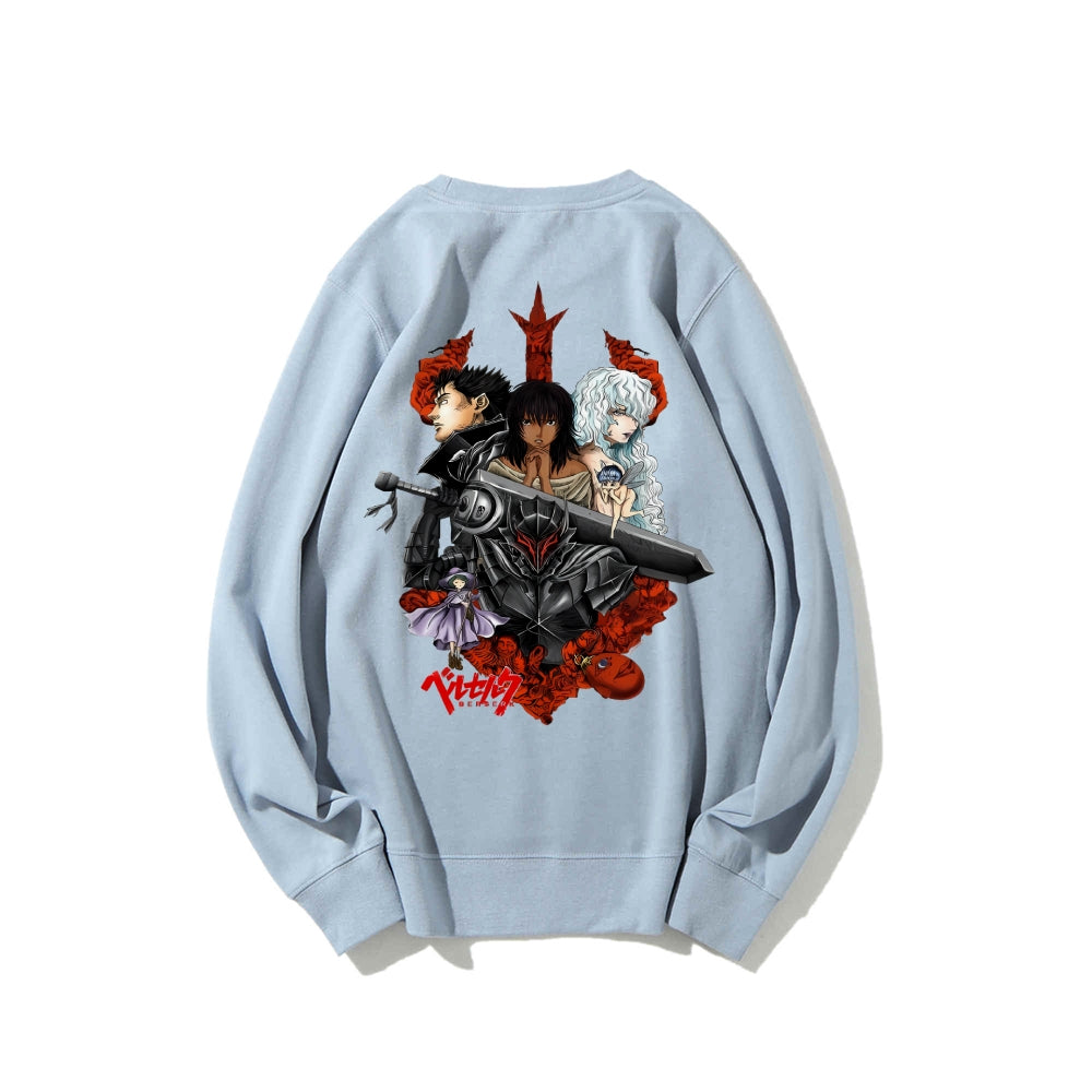 Casual Crewneck Sweatshirt Berserk