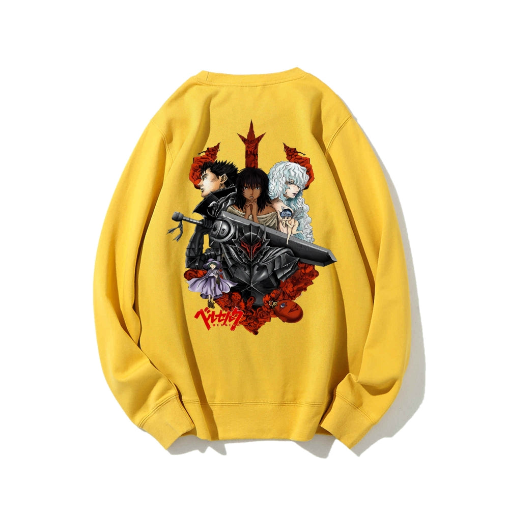 Casual Crewneck Sweatshirt Berserk