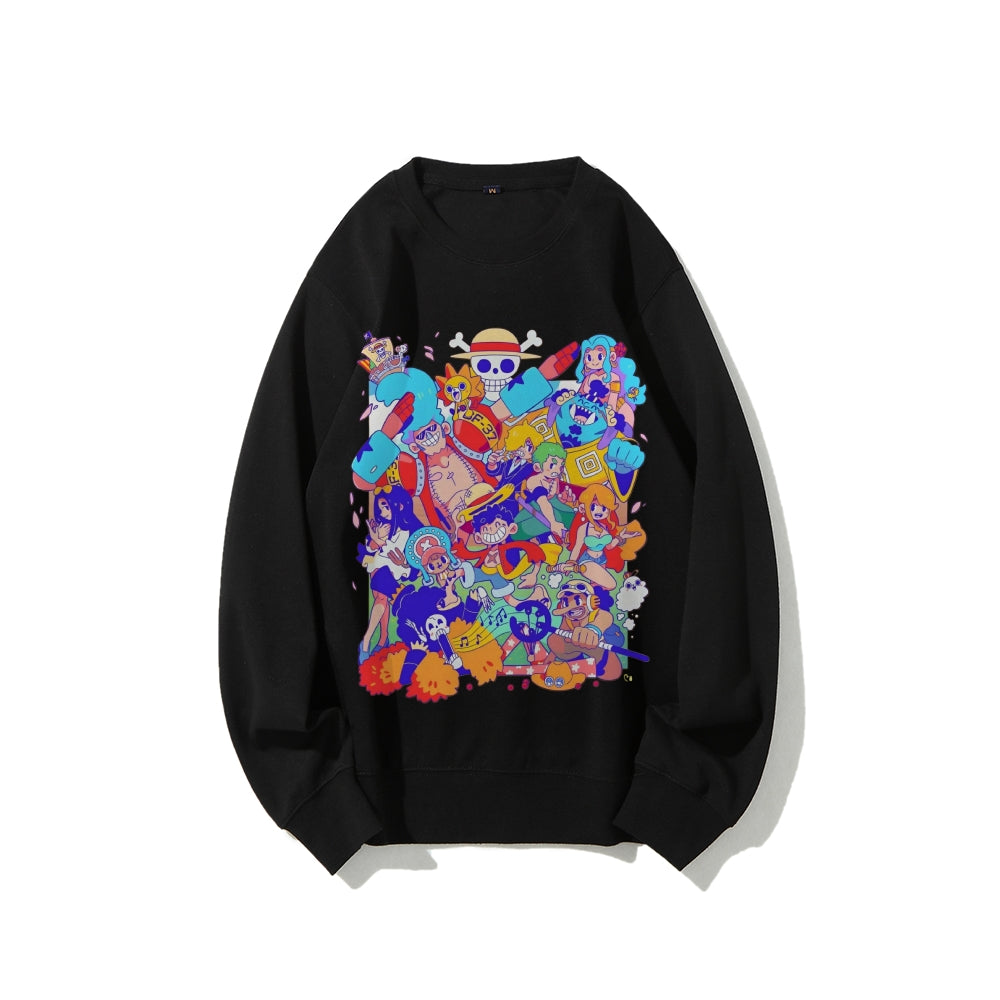 Casual Crewneck Sweatshirt One Piece