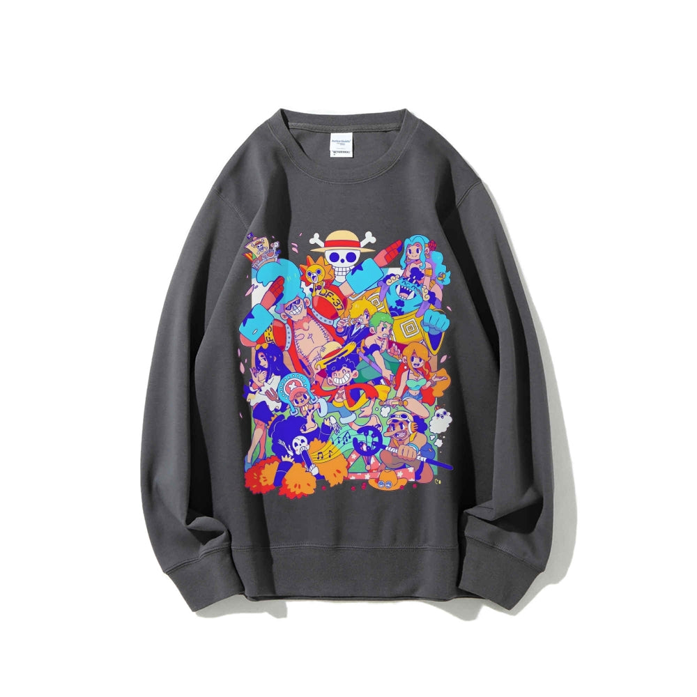 Casual Crewneck Sweatshirt One Piece