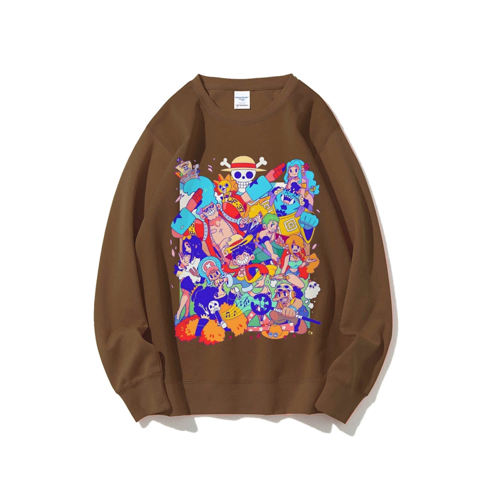Casual Crewneck Sweatshirt One Piece
