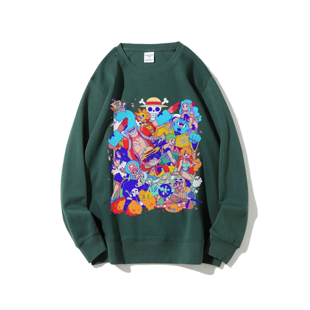 Casual Crewneck Sweatshirt One Piece