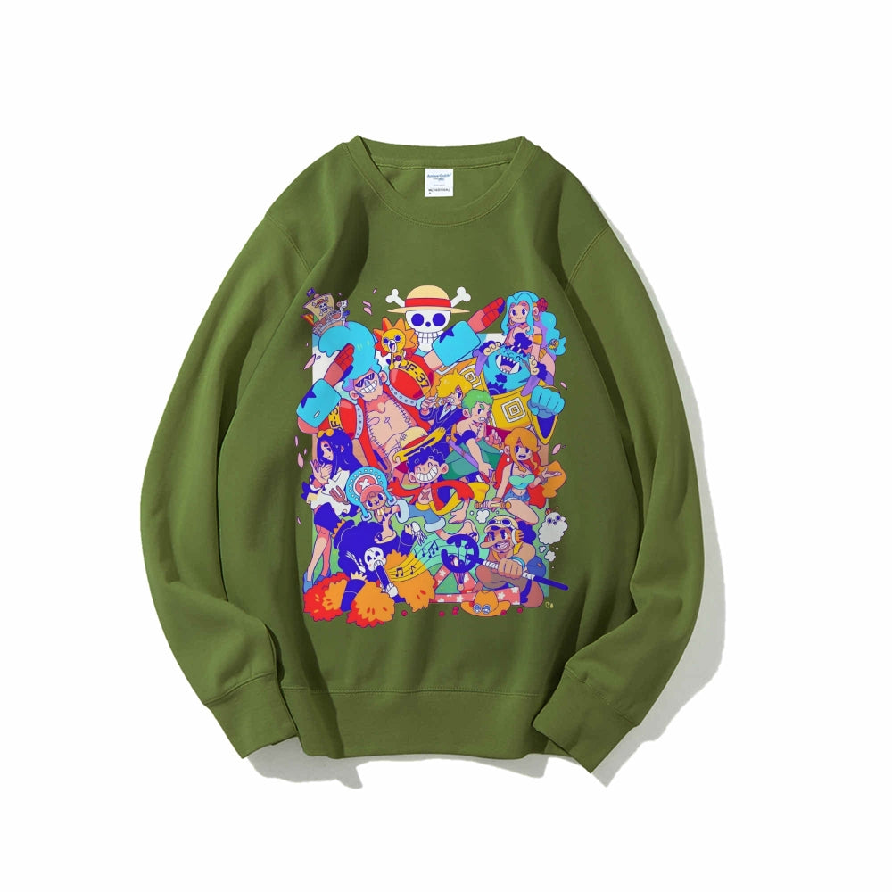 Casual Crewneck Sweatshirt One Piece