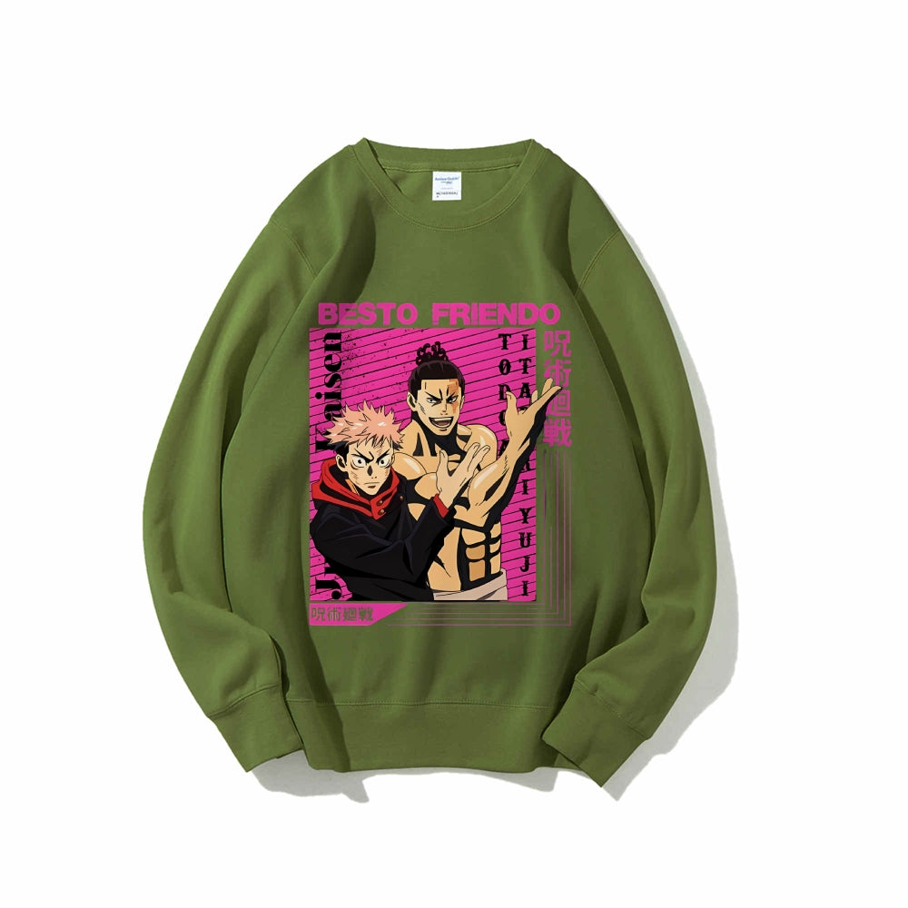 Casual Crewneck Sweatshirt Jujutsu Kaisen