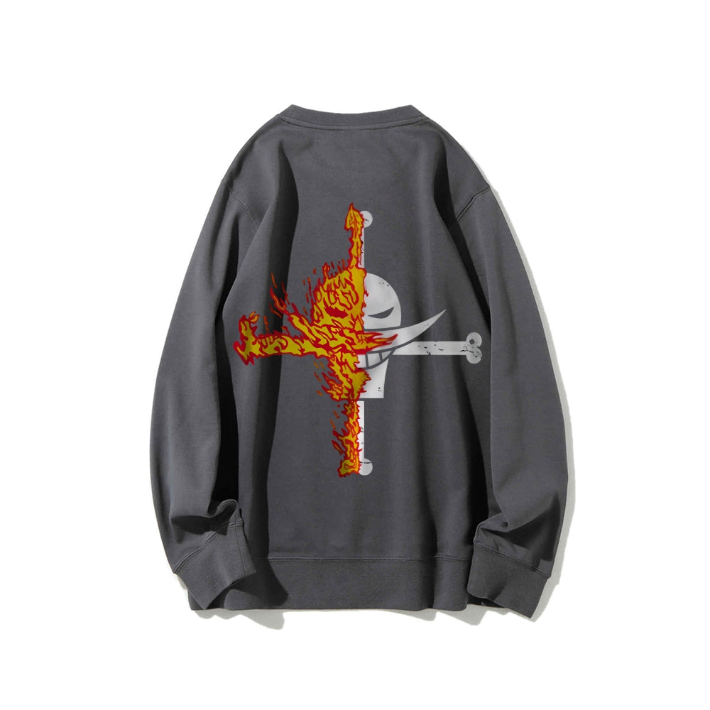 Casual Crewneck Sweatshirt One Piece