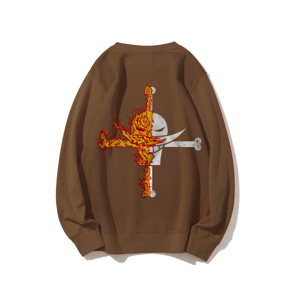 Casual Crewneck Sweatshirt One Piece