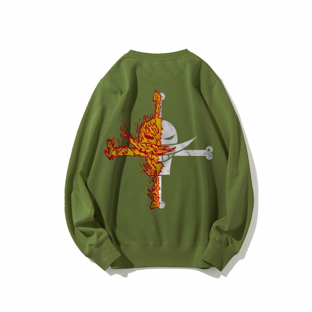 Casual Crewneck Sweatshirt One Piece
