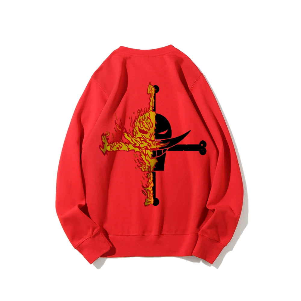 Casual Crewneck Sweatshirt One Piece