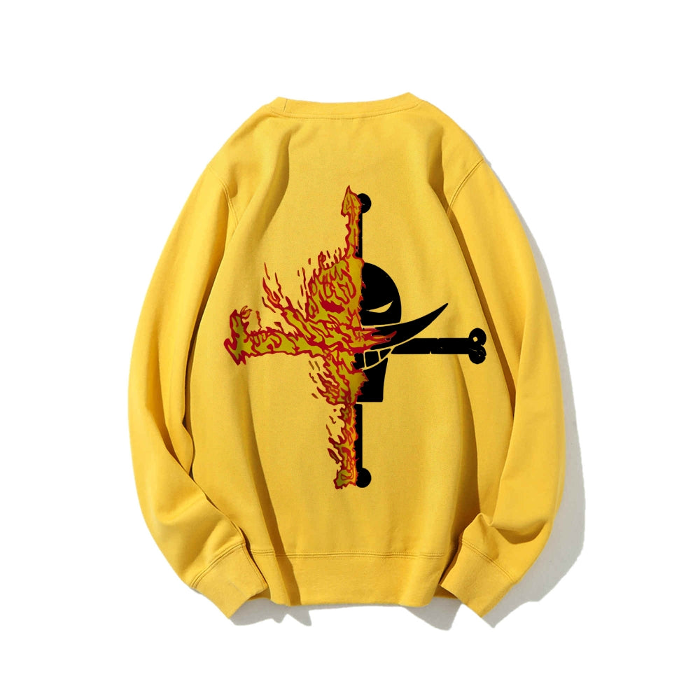 Casual Crewneck Sweatshirt One Piece