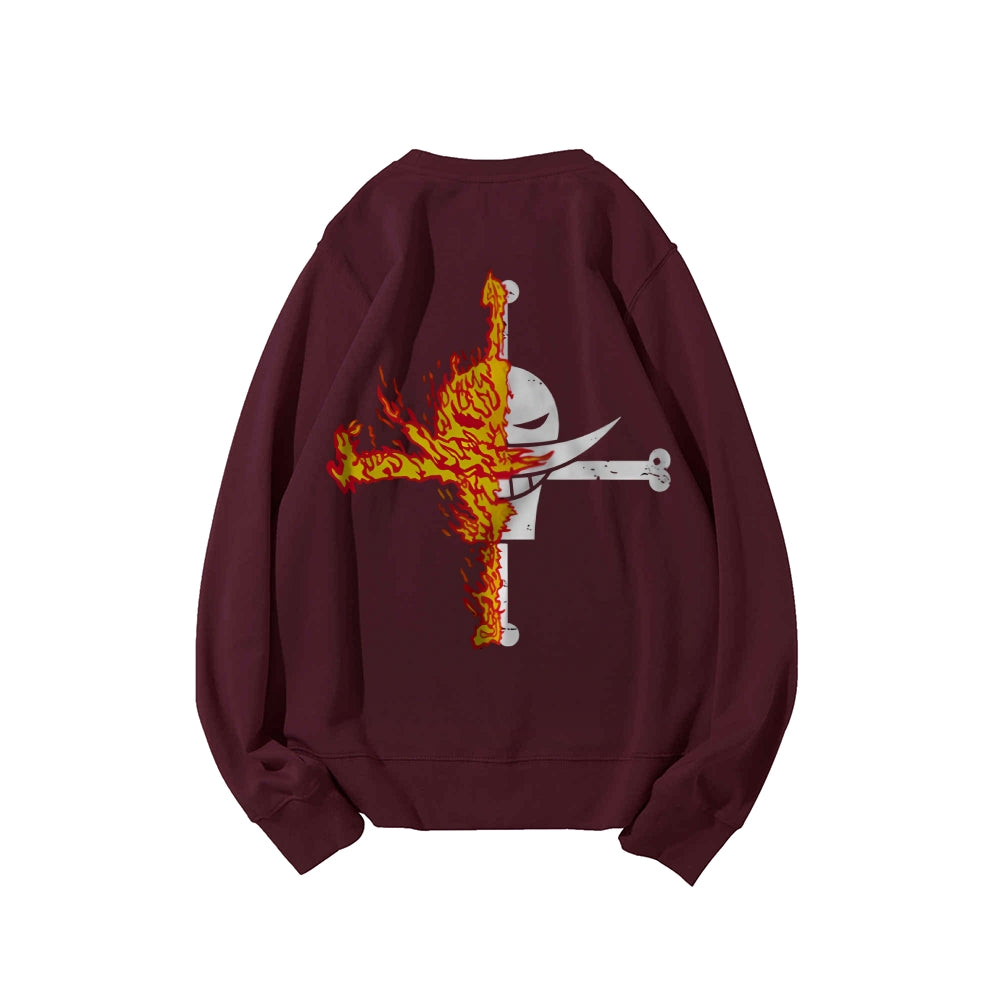 Casual Crewneck Sweatshirt One Piece